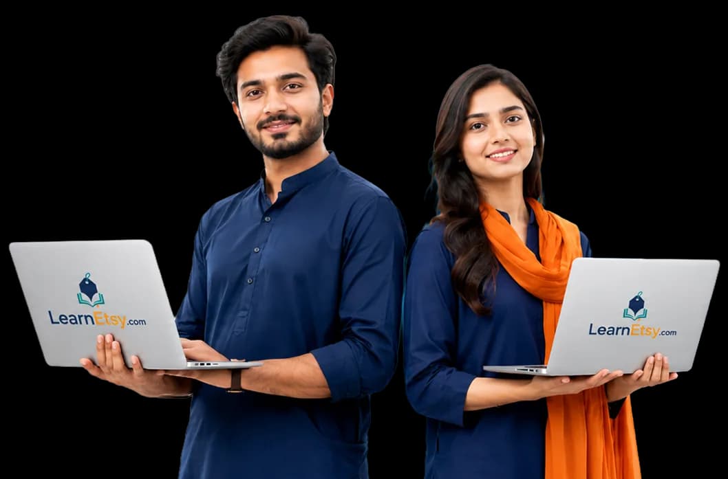 Syed Ibad Haider and team teaching Etsy digital products on LearnEtsy